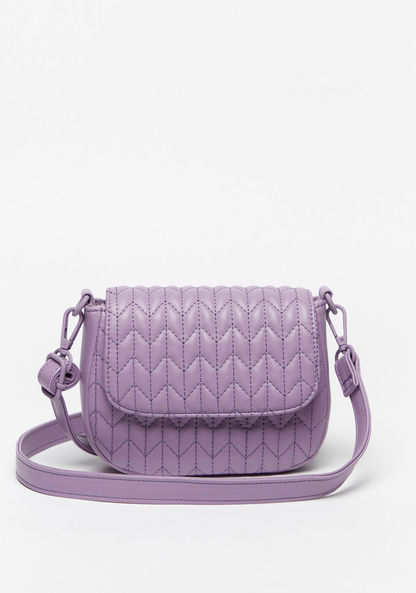 Missy Quilted Crossbody Bag with Detachable Strap and Magnetic Button Closure-Women%27s Handbags-image-0