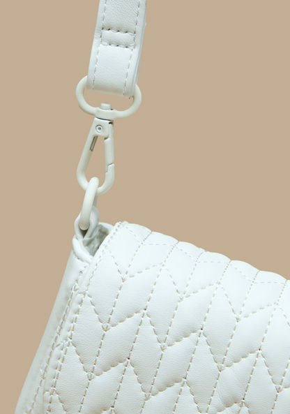 Missy Quilted Crossbody Bag with Detachable Strap and Magnetic Button Closure-Women%27s Handbags-image-2