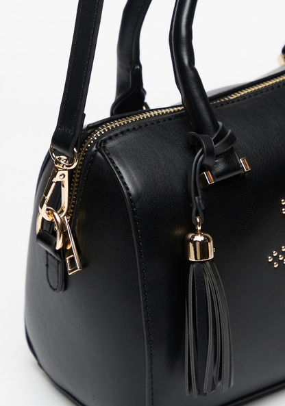 Missy Embellished Bowler  Bag with Detachable Strap and Tassel Detail-Women%27s Handbags-image-3