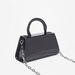 Haadana Textured Crossbody Bag with Top Handle and Chain Strap-Women%27s Handbags-thumbnailMobile-1