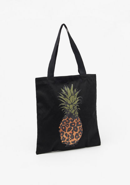 Missy Pineapple Print Canvas Shopper Bag