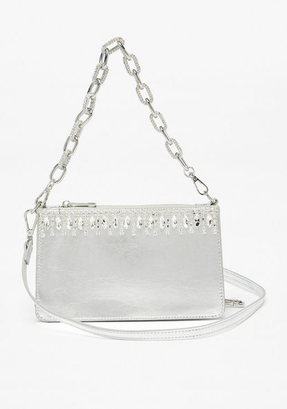 Haadana Embellished Crossbody Bag with Detachable Strap-Women%27s Handbags-image-1