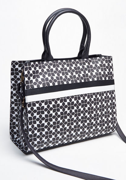 Missy Printed Tote Bag with Detachable Strap and Top Handles-Women%27s Handbags-image-2