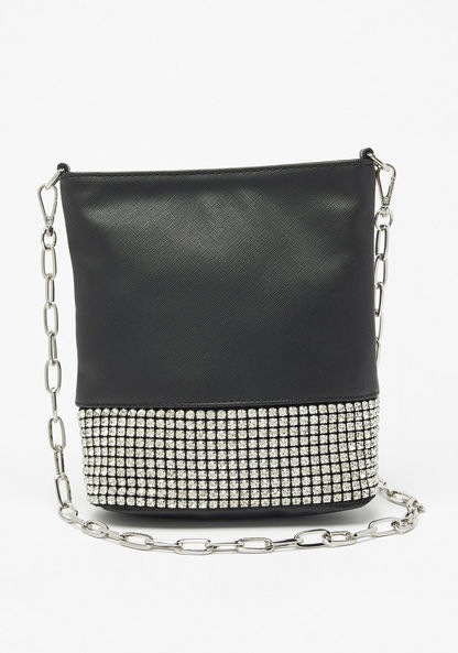 Missy Embellished Crossbody Bag with Zip Closure