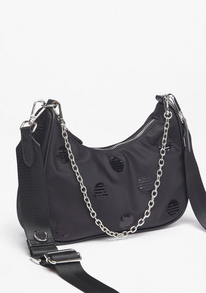 Missy Sequin Embellished Shoulder Bag with Coin Purse-Women%27s Handbags-image-1