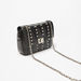 Haadana Stone Embellished Crossbody Bag with Chain Strap-Women%27s Handbags-thumbnailMobile-1