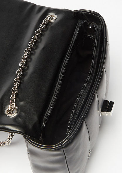 Haadana Stone Embellished Crossbody Bag with Chain Strap-Women%27s Handbags-image-3