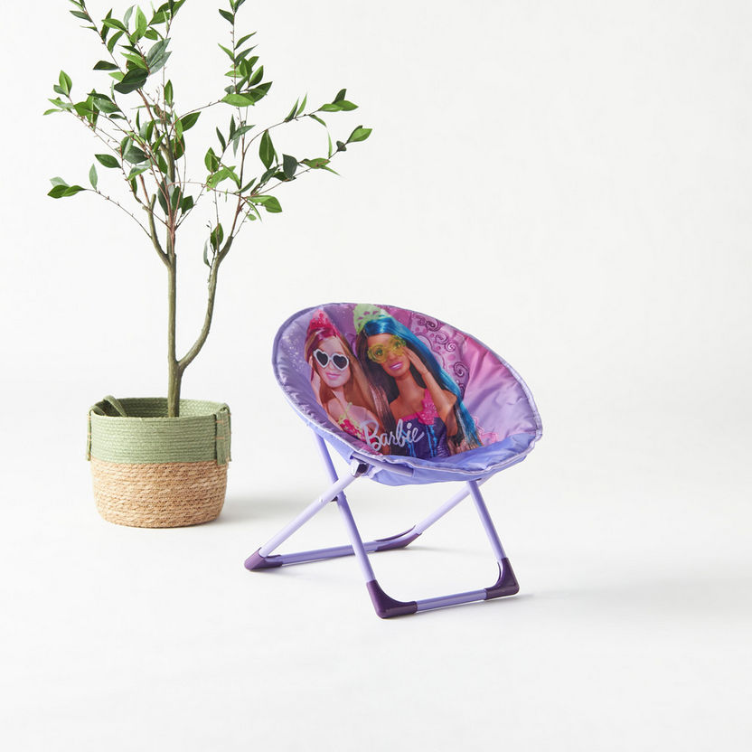 Barbie Print Foldable Moon Chair-Chairs and Tables-image-0