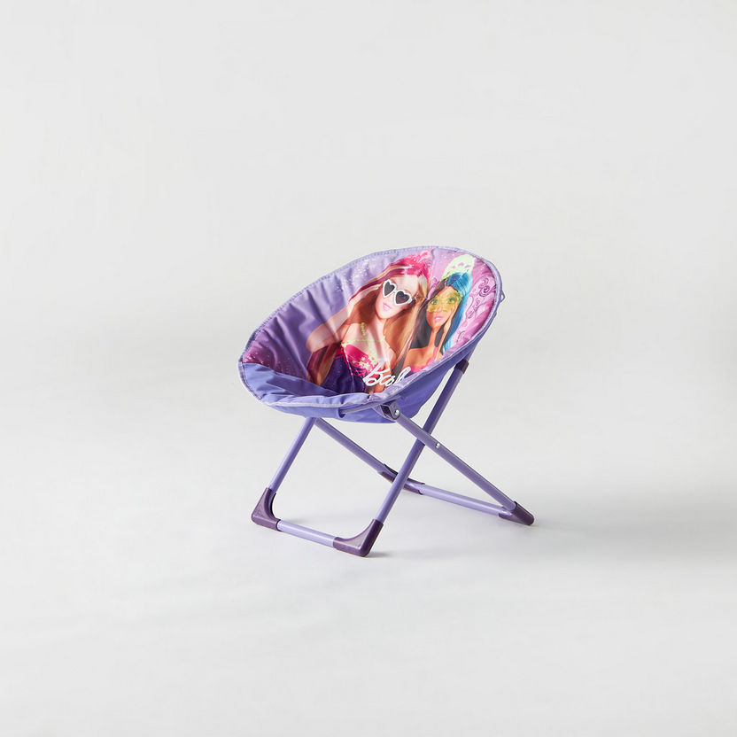 Barbie Print Foldable Moon Chair-Chairs and Tables-image-1