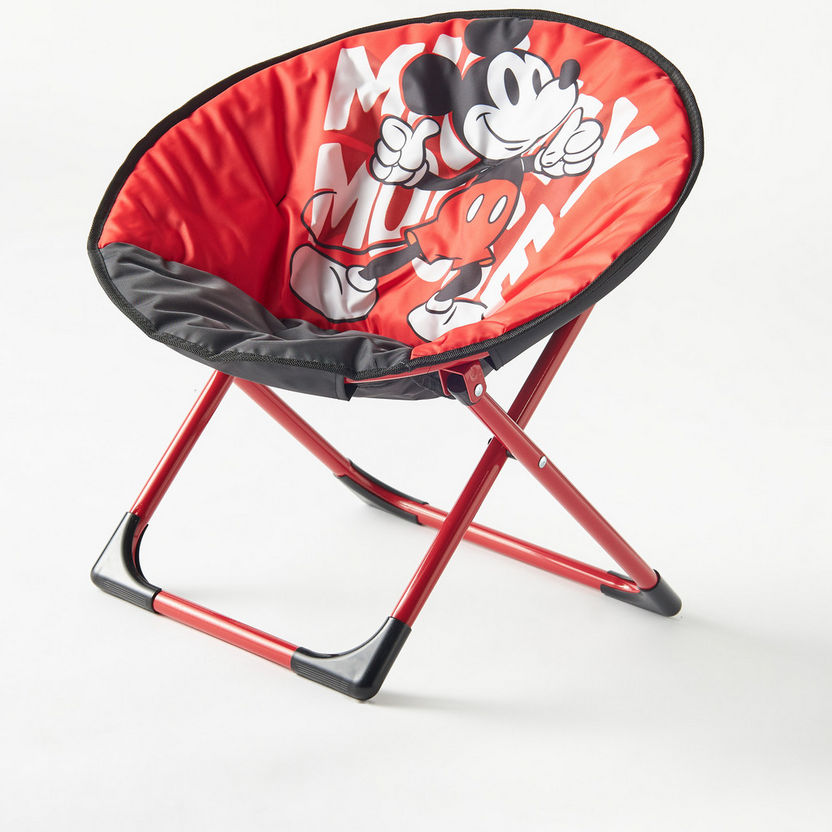 Disney Mickey Mouse Print Foldable Moon Chair-Chairs and Tables-image-2