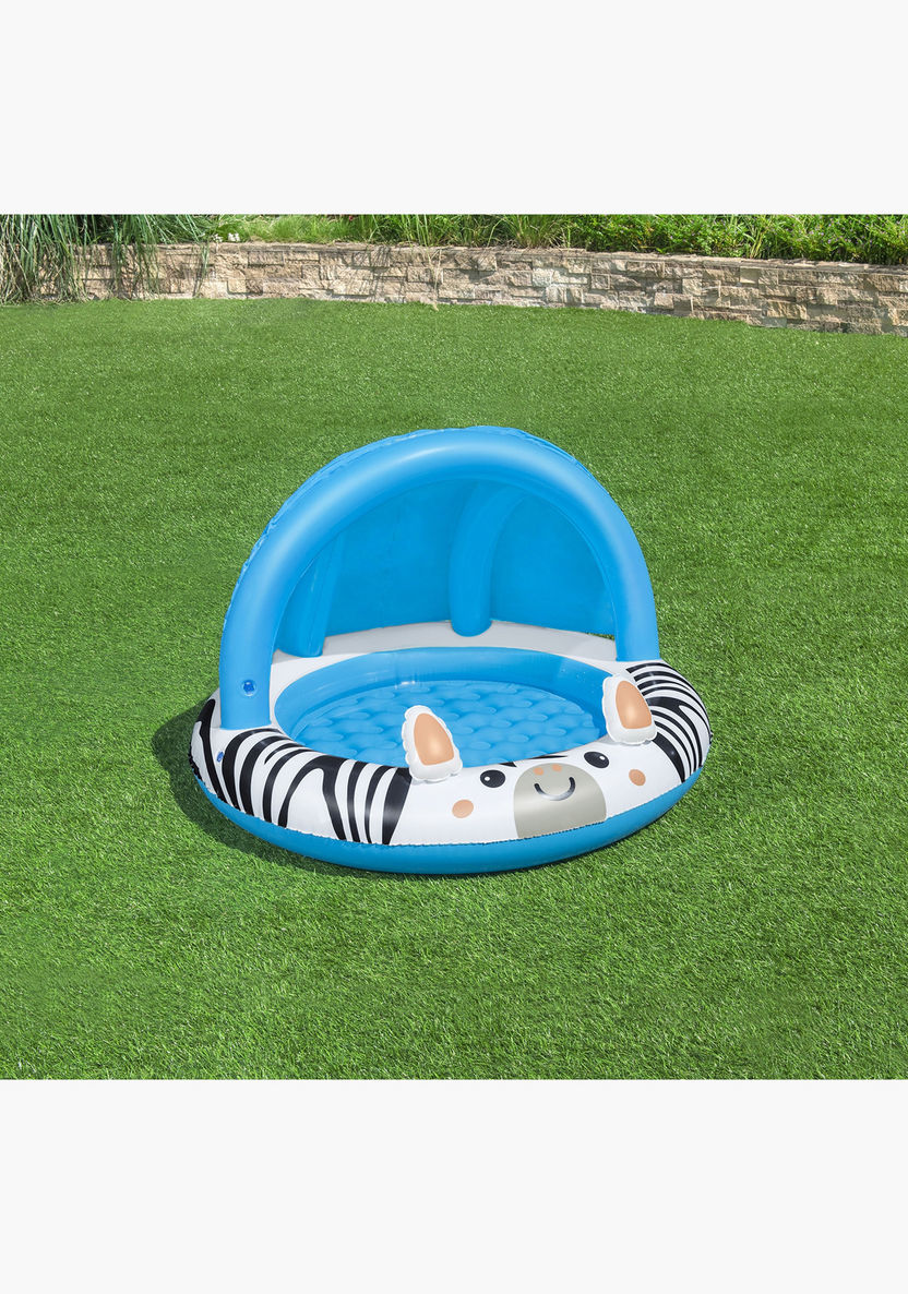 Bestway Safari Print Sun Shaded Baby Pool - 97x66 cm-Beach and Water Fun-image-2