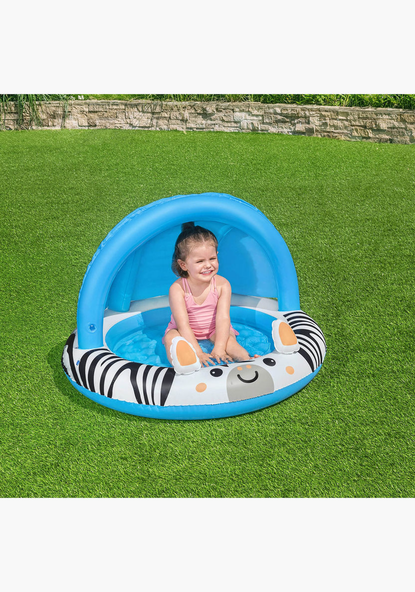 Bestway Safari Print Sun Shaded Baby Pool - 97x66 cm-Beach and Water Fun-image-3