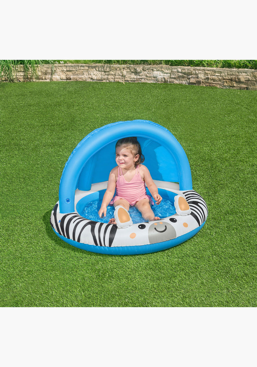 Bestway Safari Print Sun Shaded Baby Pool - 97x66 cm-Beach and Water Fun-image-4