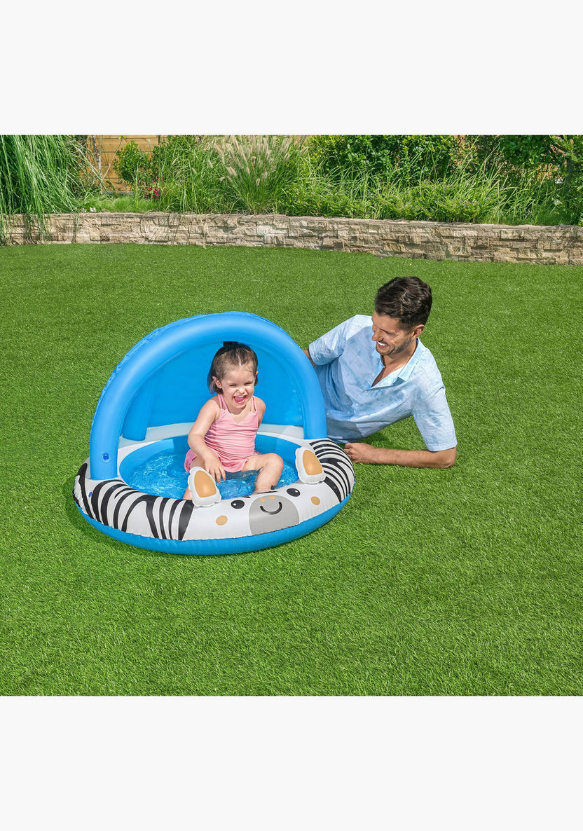 Bestway Safari Print Sun Shaded Baby Pool - 97x66 cm-Beach and Water Fun-image-5