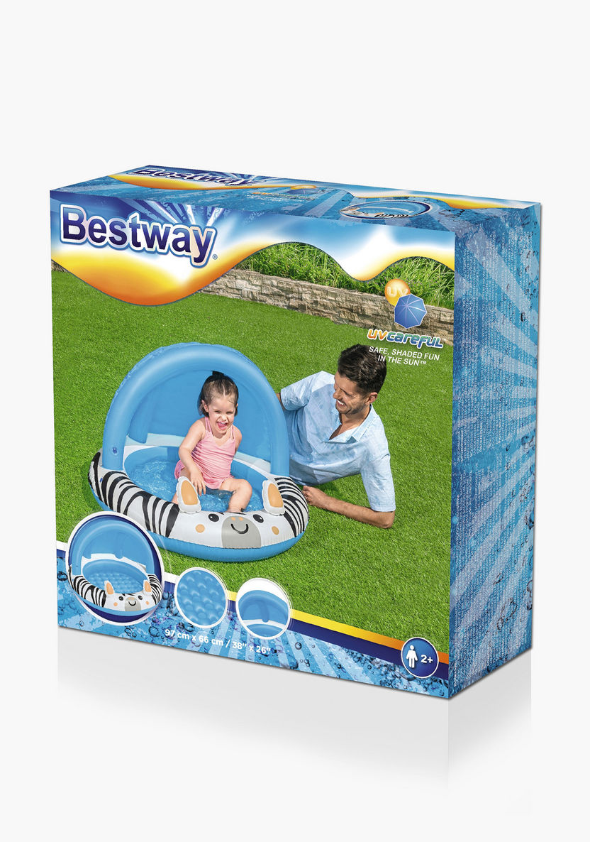 Bestway Safari Print Sun Shaded Baby Pool - 97x66 cm-Beach and Water Fun-image-8