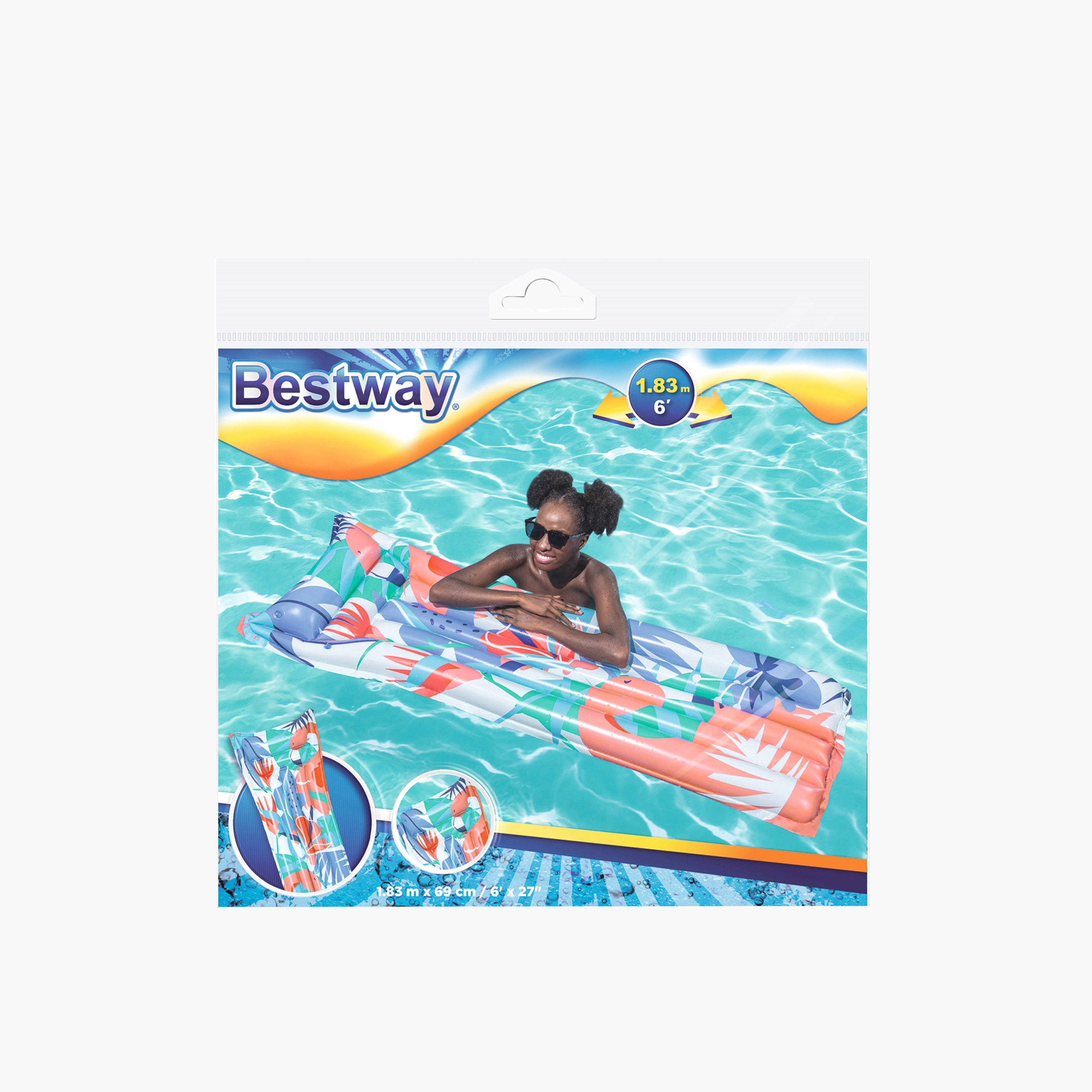 Bestway Assorted Tropical Print Floating Mat-toys-outdoor-poolandbeach-floatsandboats-image-1