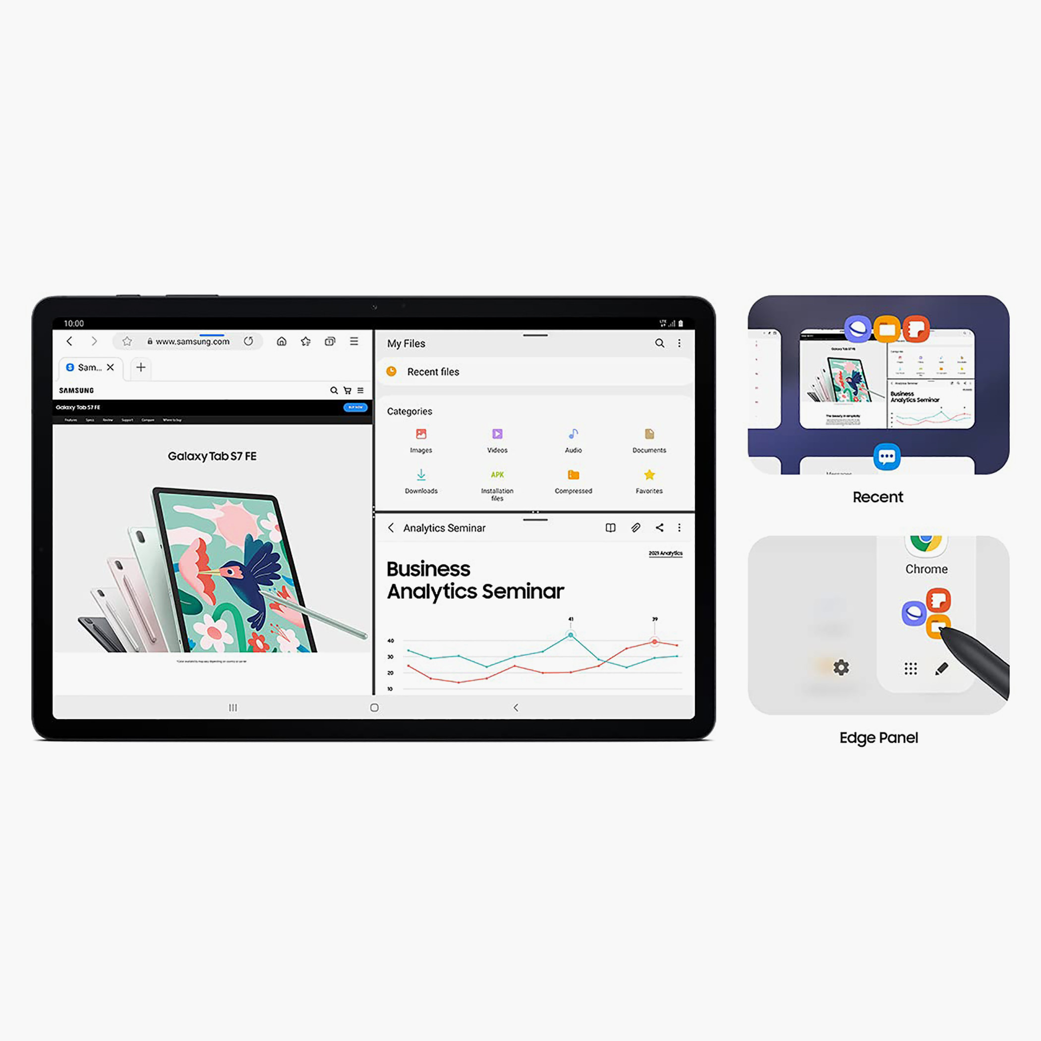 تاب جالاكسي إس 7 بشاشة 12.4 بوصة - 64 جيجابايت + 4 جيجابايت من سامسونج - فضي ميستيك-electronics-tablets-image-5