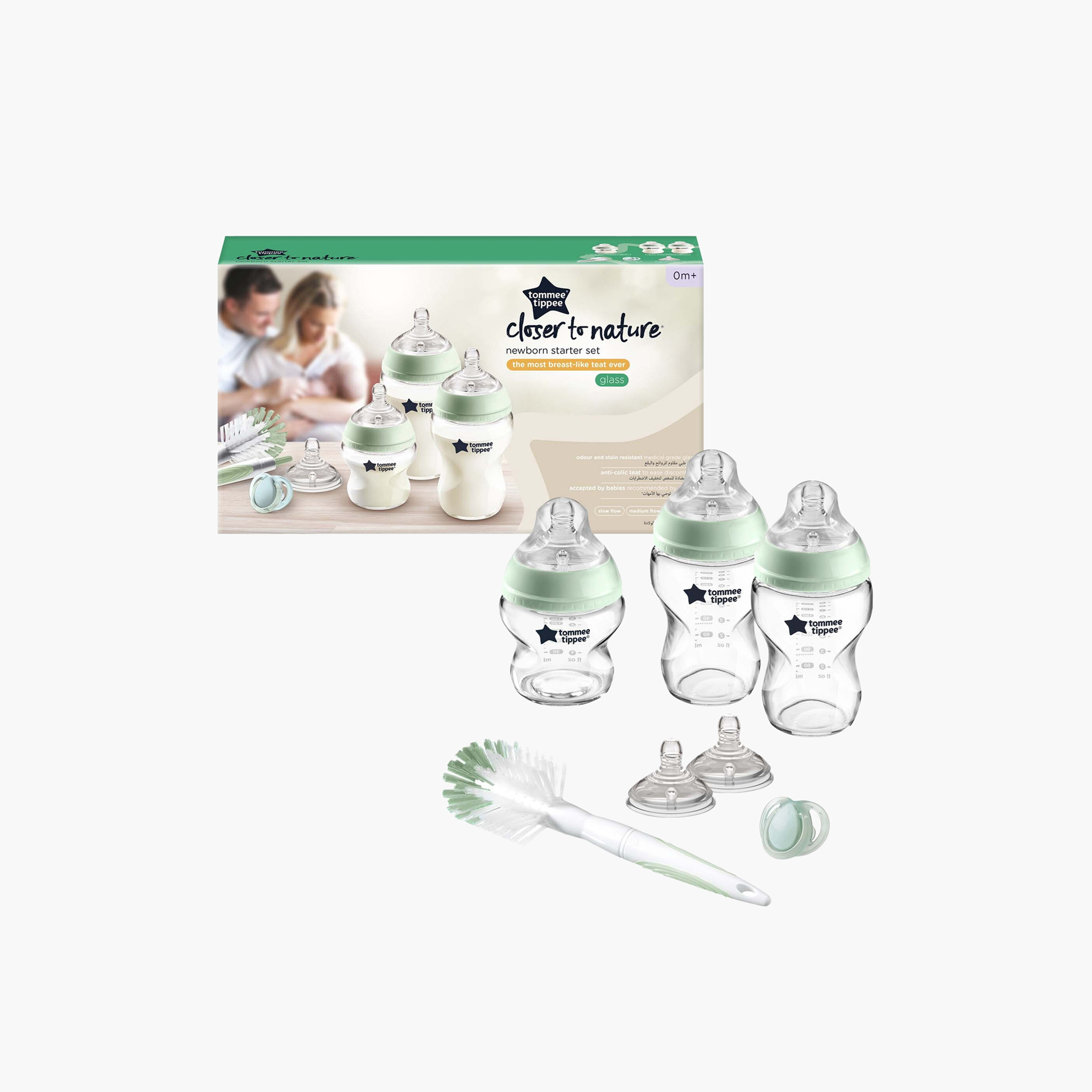 طقم رضّاعات زجاج المبتدئين كلوزر تو نيتشر لحديثي الولادة من تومي تيبي-baby-feeding-feedingbottles-bottlesandteats-image-3
