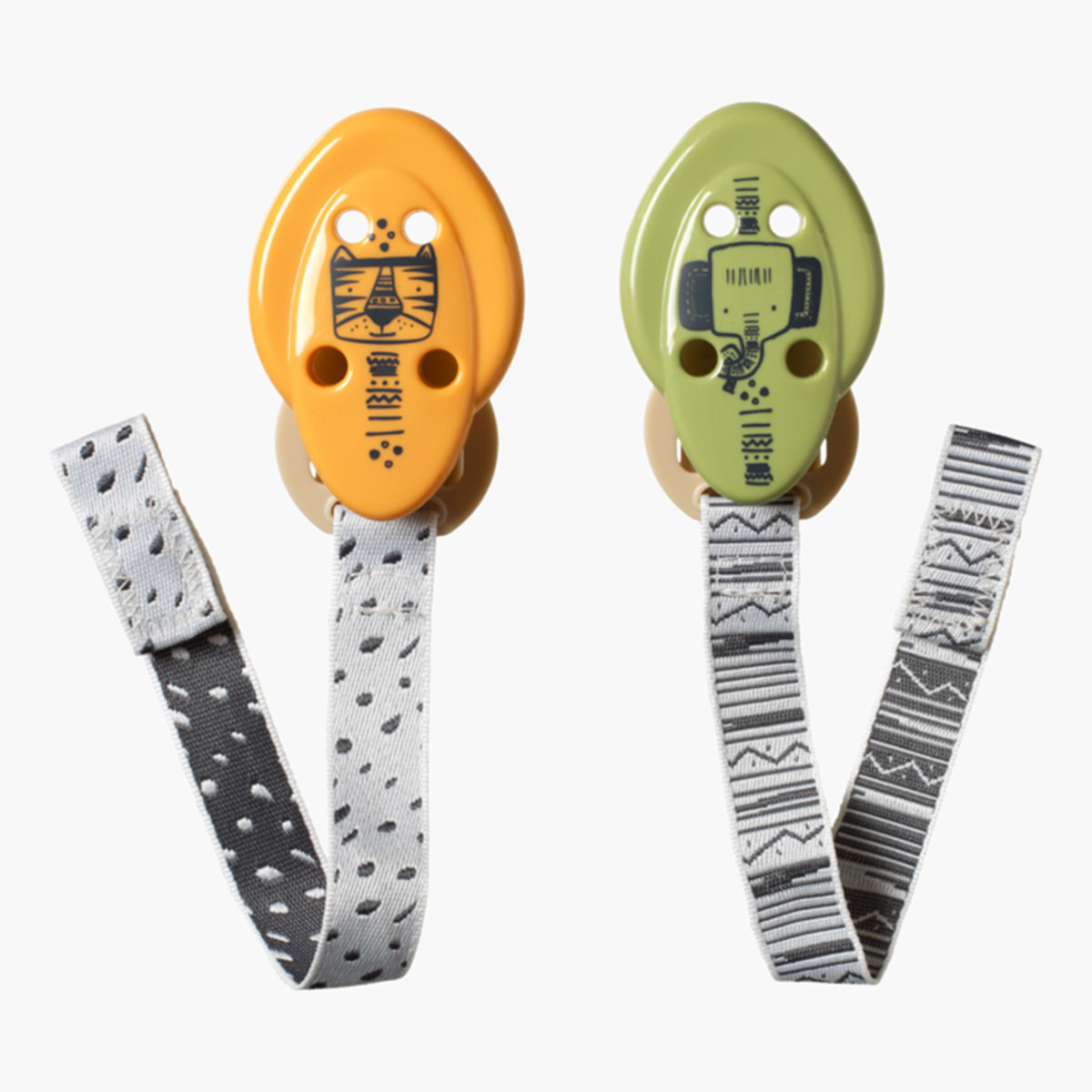 طقم حوامل لهايّات قطعتين بطبعات من تومي تيبي-baby-feeding-pacifiers-image-3