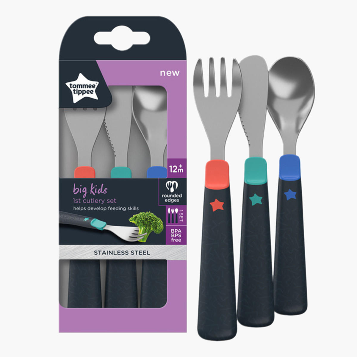 Tommee Tippee 3-Piece Big Kids First Cutlery Set-baby-feeding-mealtimeessentials-image-2