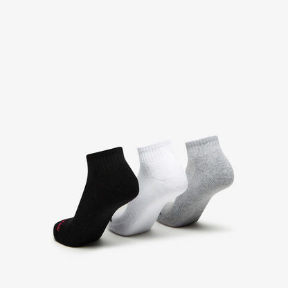 Skechers Logo Print Ankle Length Socks - Set of 3-Women%27s Socks-image-2