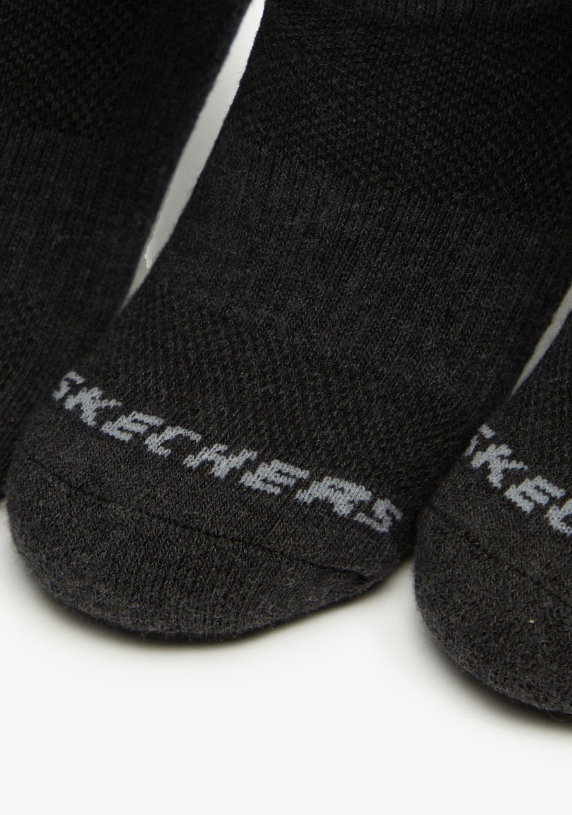 Skechers Unisex 1/2 Terry No Show Sports Socks - Sports Socks - Set of 3, S111102B-010-Boy%27s Socks-image-1