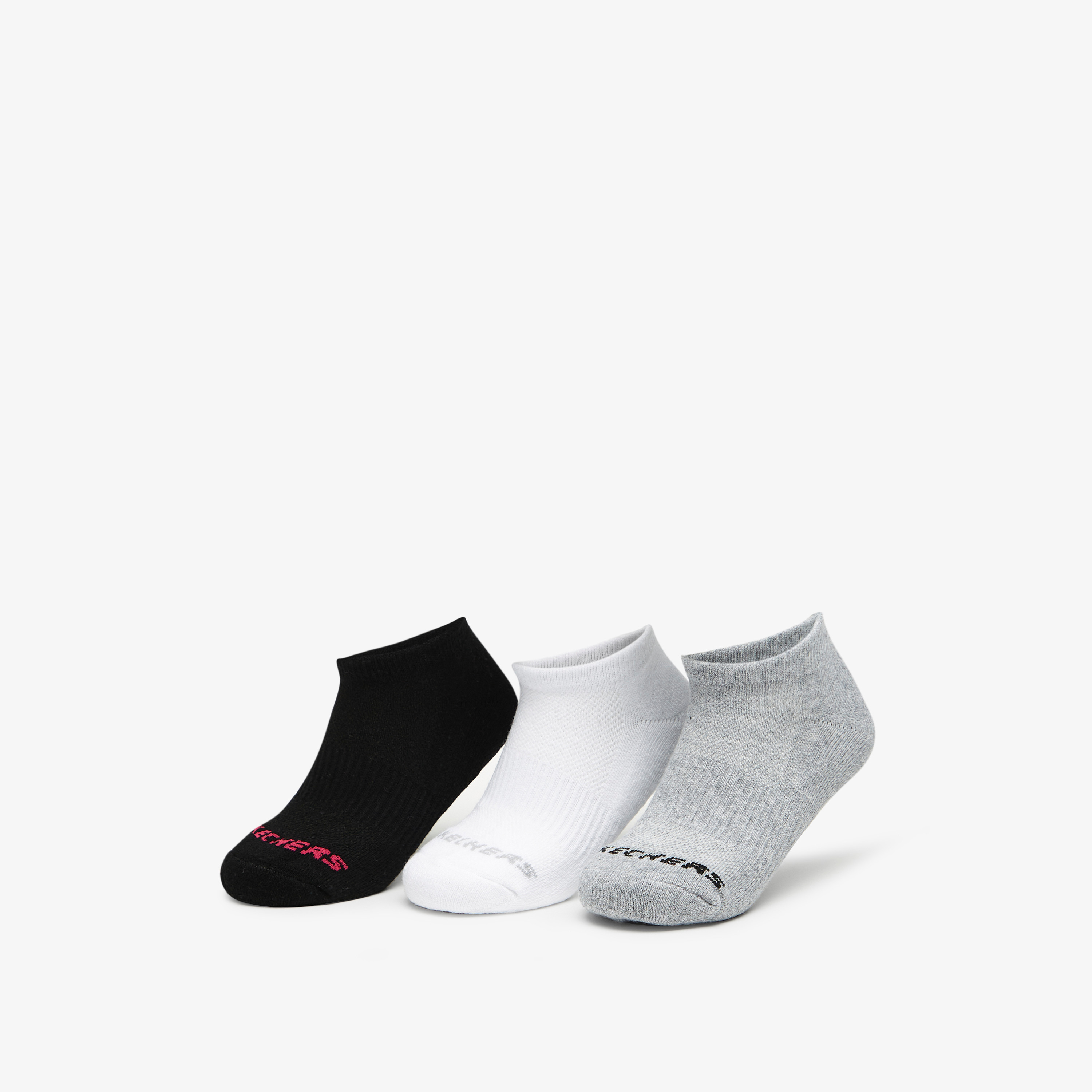 جوارب رياضية غير مرئية للجنسين من سكيتشرز - طقم من 3 أزواج - S111102B-115-girls-accessories-socks-image-1