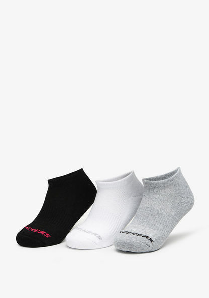 Skechers Unisex 1/2 Terry No Show Socks - Set of 3, S111102B-115-Boy%27s Socks-image-0