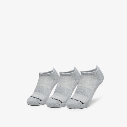 Skechers Textured Ankle Length Sports Socks - Set of 3-Women%27s Socks-image-0