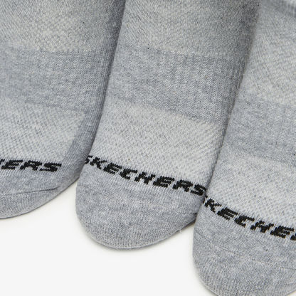 Skechers Textured Ankle Length Sports Socks - Set of 3-Women%27s Socks-image-1
