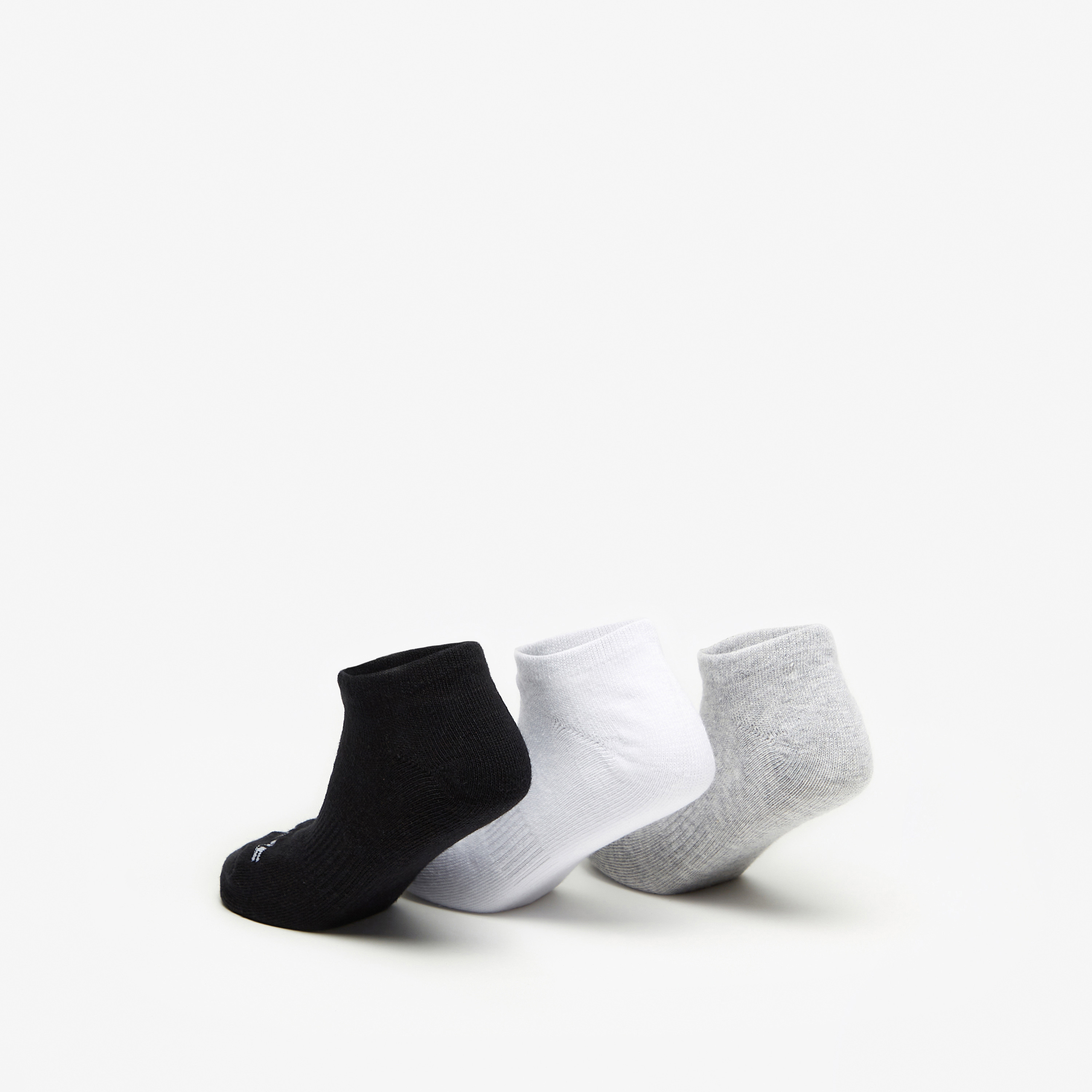 Skechers Unisex Non-Terry No Show Sports Socks - Set of 3, S114041B-107-girls-accessories-socks-image-3