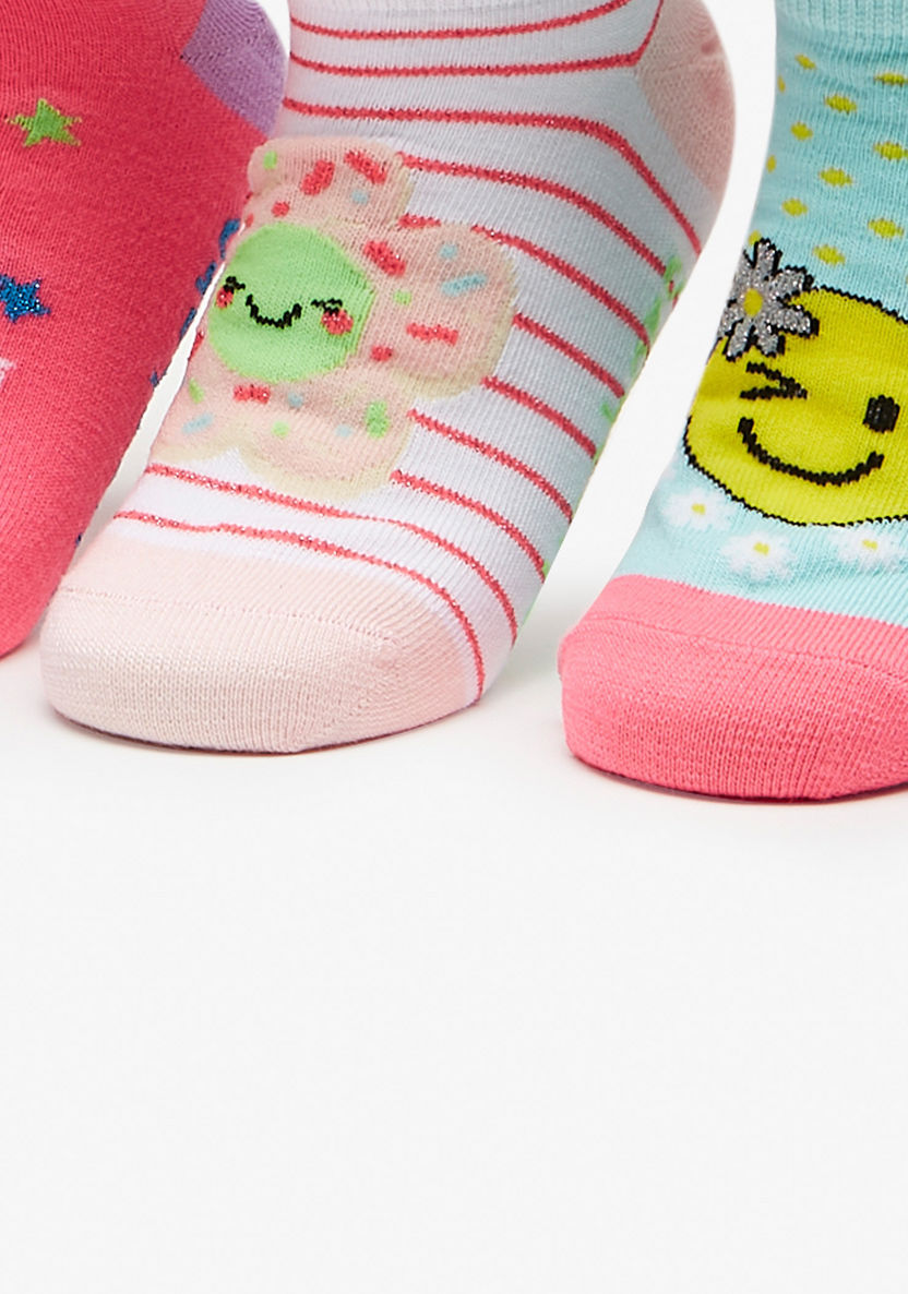 Skechers Girls' Non-Terry Low Cut Sports Socks - Set of 6, S118223B-402-Girl%27s Socks & Tights-image-2
