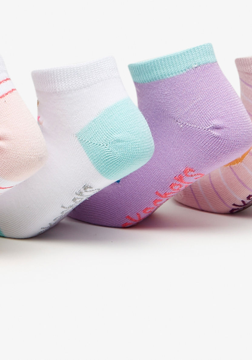 Skechers Girls' Non-Terry Low Cut Sports Socks - Set of 6, S118223B-402-Girl%27s Socks & Tights-image-5