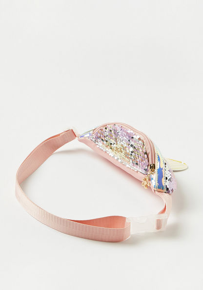 Charmz Sequin Detail Waist Bag with Zip Closure-Bags and Backpacks-image-3
