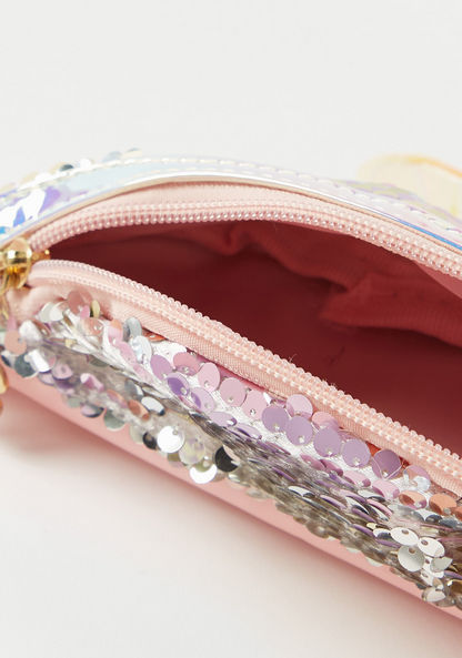 Charmz Sequin Detail Waist Bag with Zip Closure-Bags and Backpacks-image-4