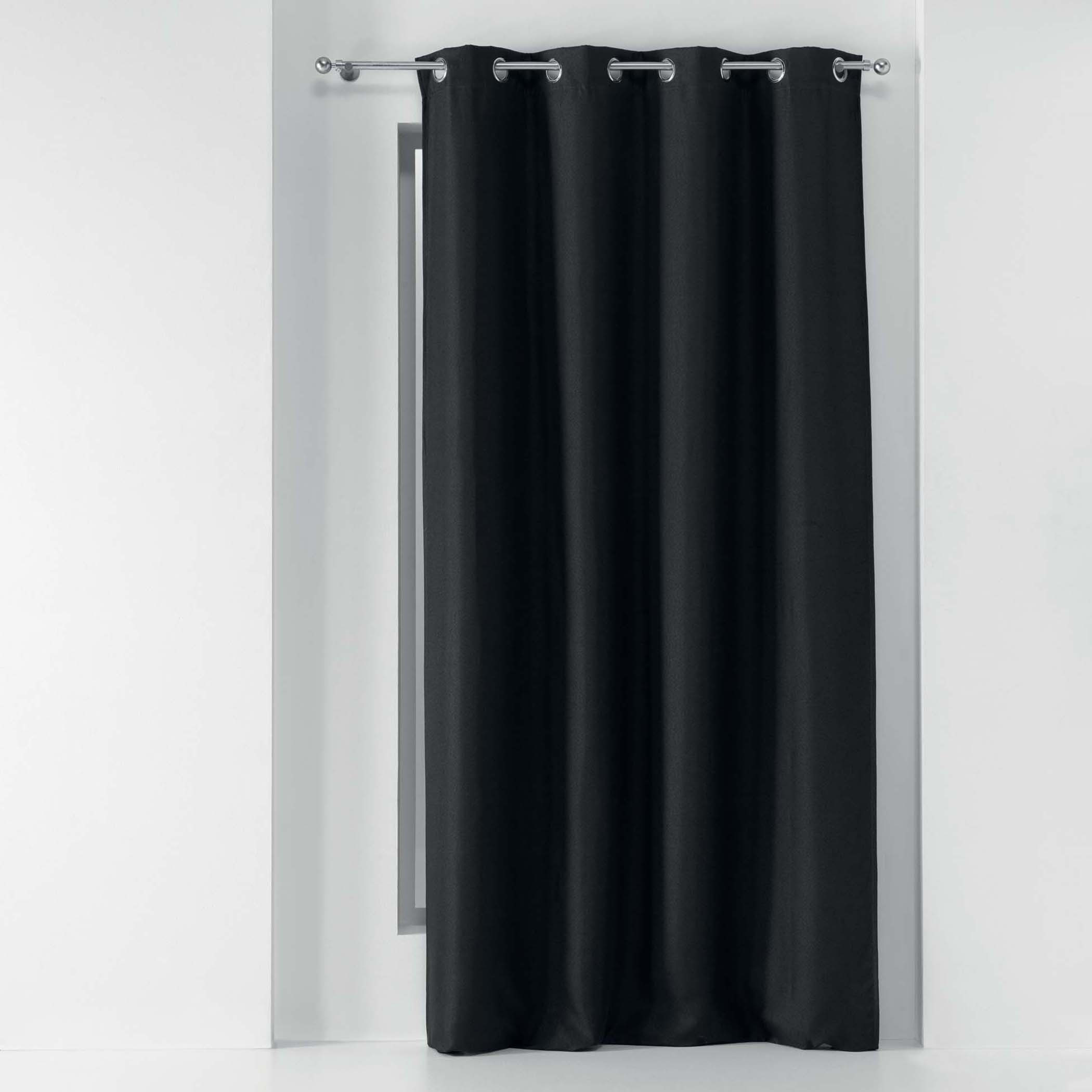 Solid Blackout Curtain with Eyelets - 240x135 cms-household-windows-curtains-image-1