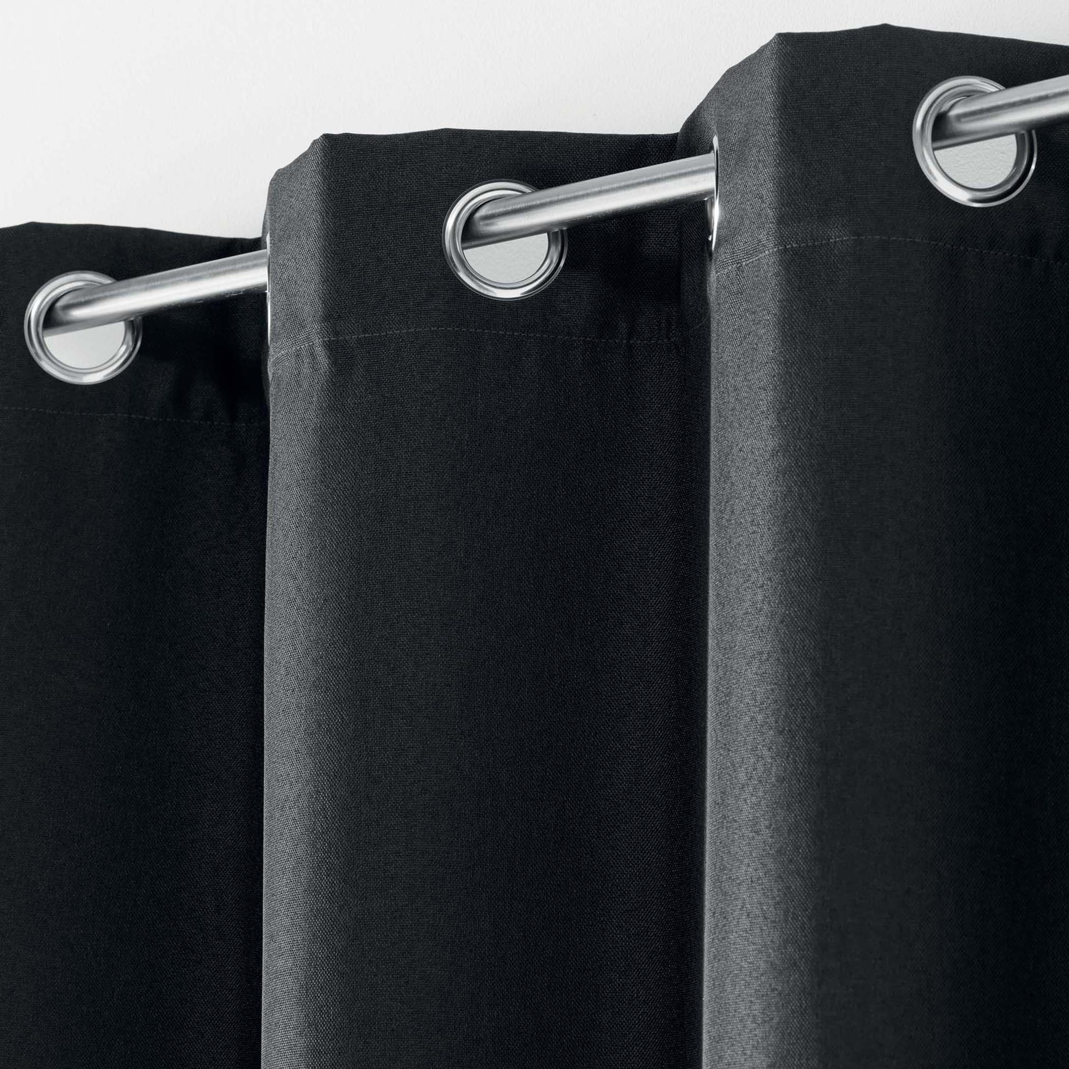 Solid Blackout Curtain with Eyelets - 240x135 cms-household-windows-curtains-image-4