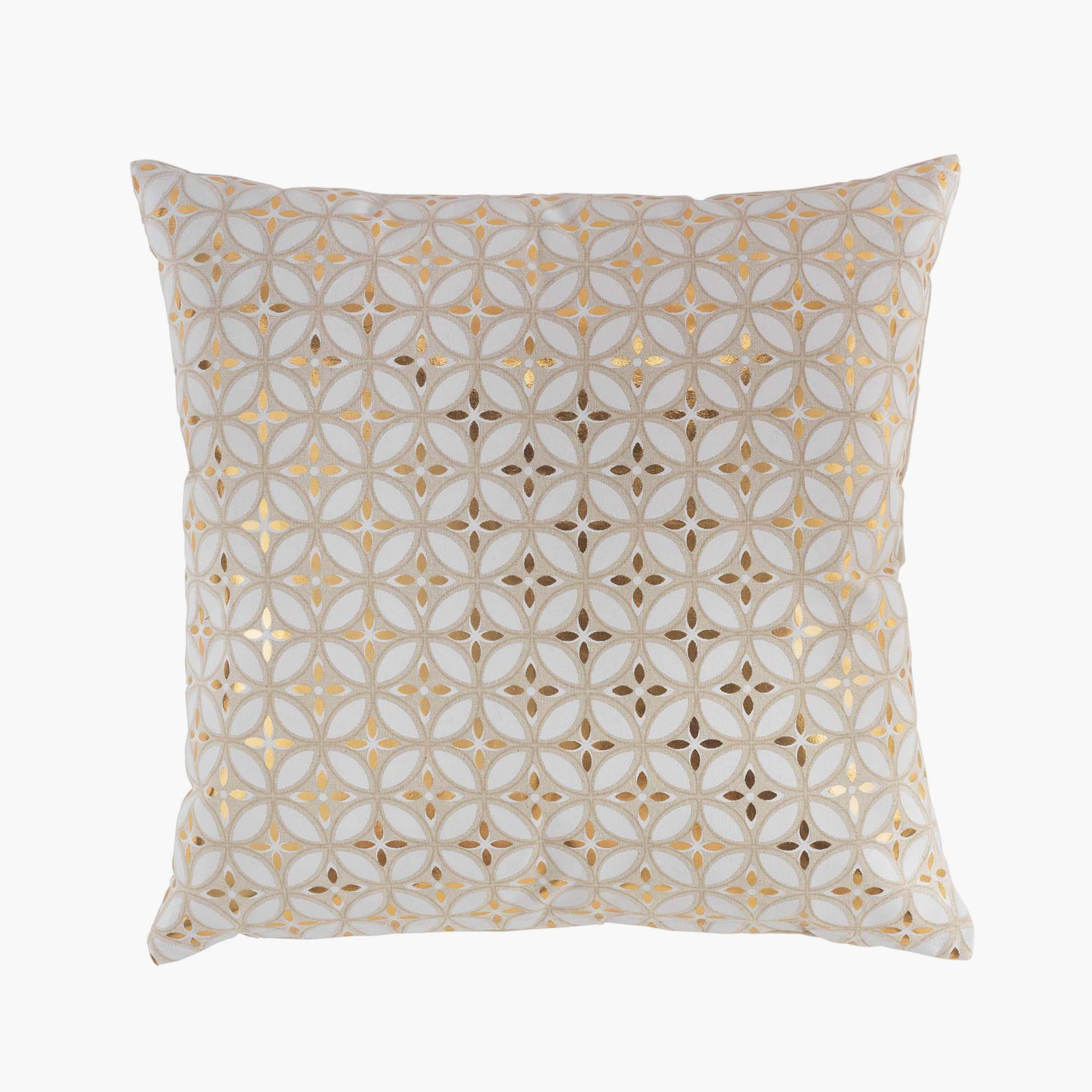 Gold Print Filled Cushion - 45x45 cms-household-cushionsandthrows-cushioncovers-image-1