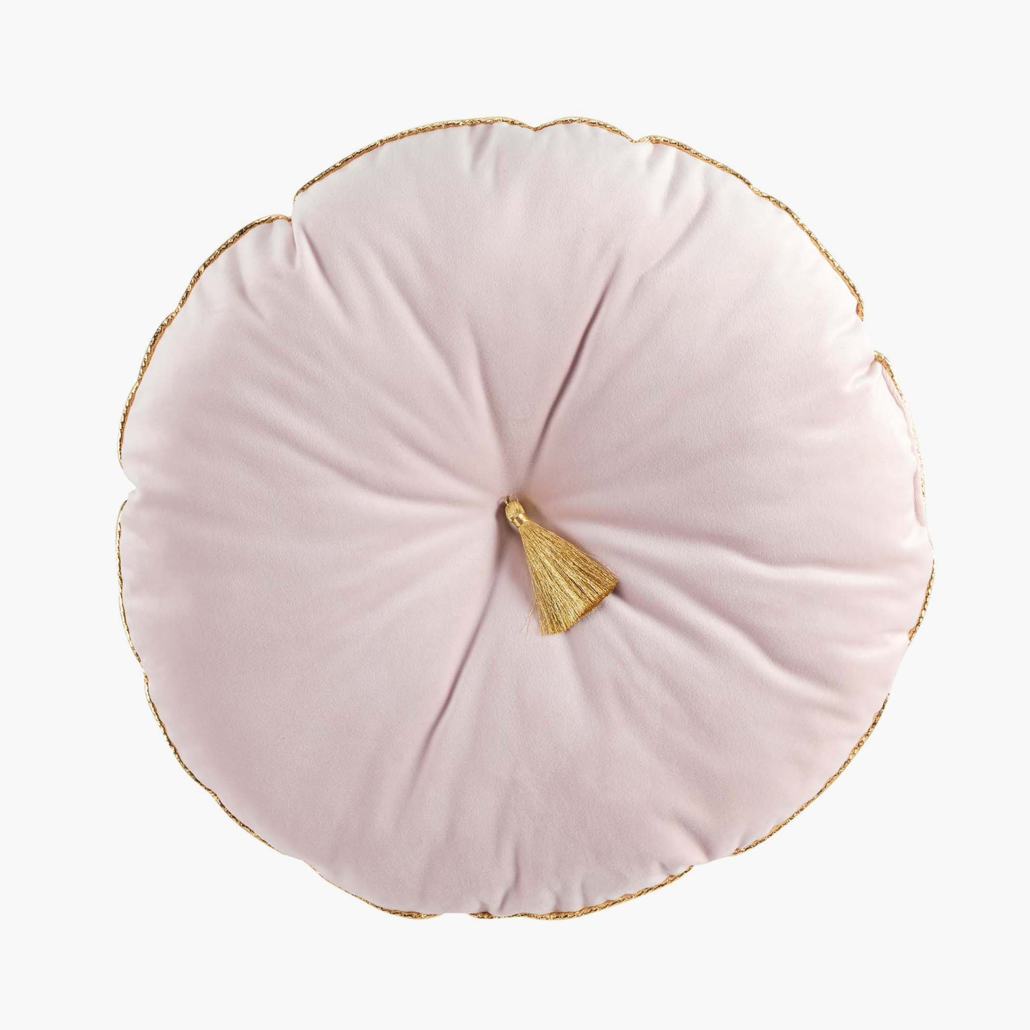 Pink tassel hot sale cushion