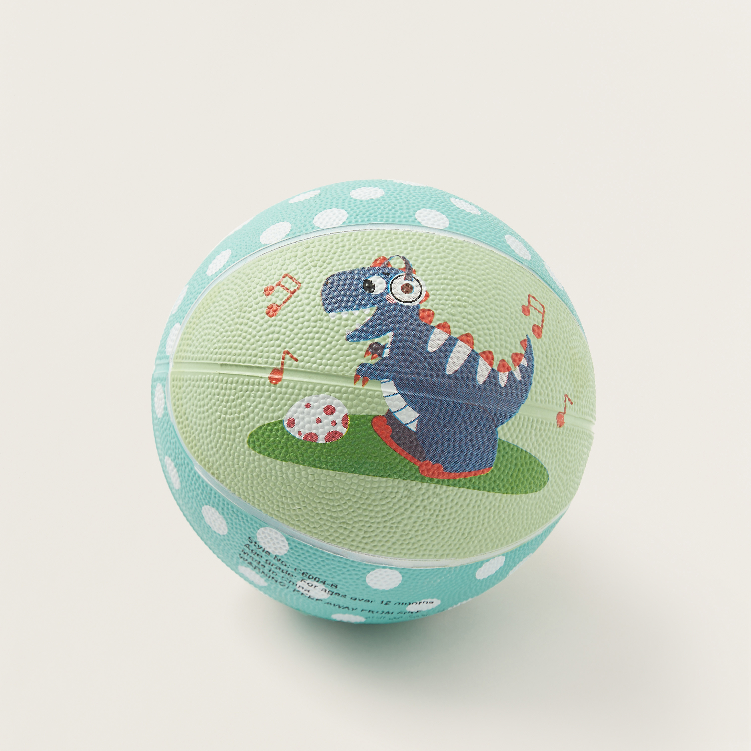 كرة لعب بطبعات ديناصور من جونيورز - 15 سم-toys-plushsofttoys-softballs-image-1