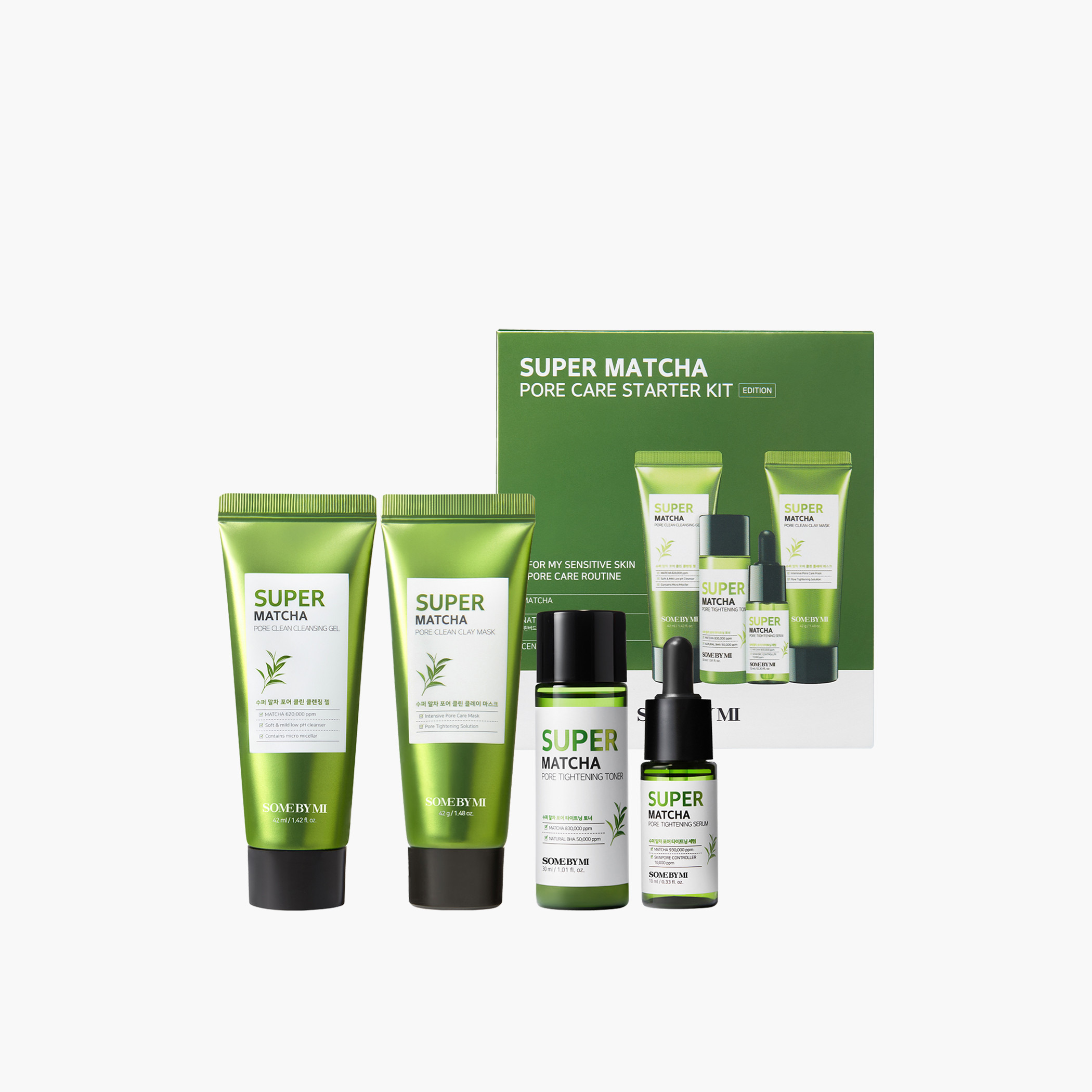 SOME BY MI 4-Piece Super Matcha Pore Care Starter Kit Set-beautyandpersonalcare-skin-treatmentsandserums-image-1