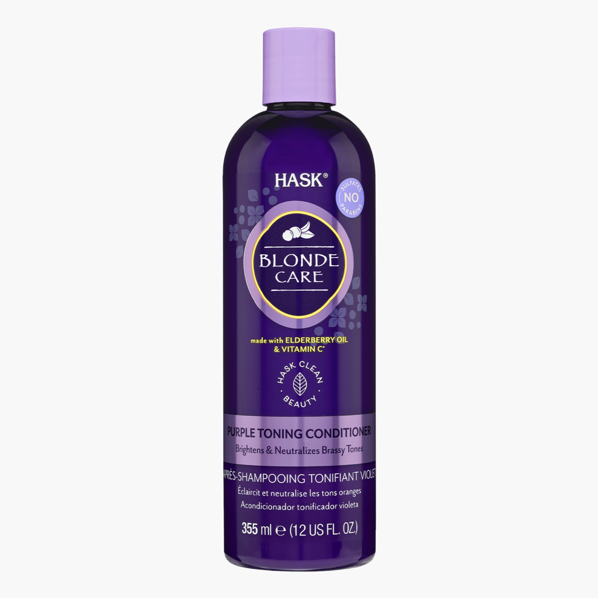بلسم العناية بالشعر بلوند كير بيربل من هاسك - 355 مل-beautyandpersonalcare-hair-haircare-conditioners-image-1