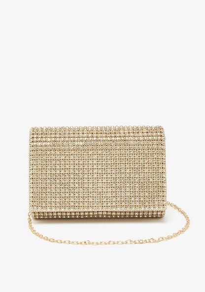 Celeste Studded Clutch with Chain Strap-Wallets & Clutches-image-1