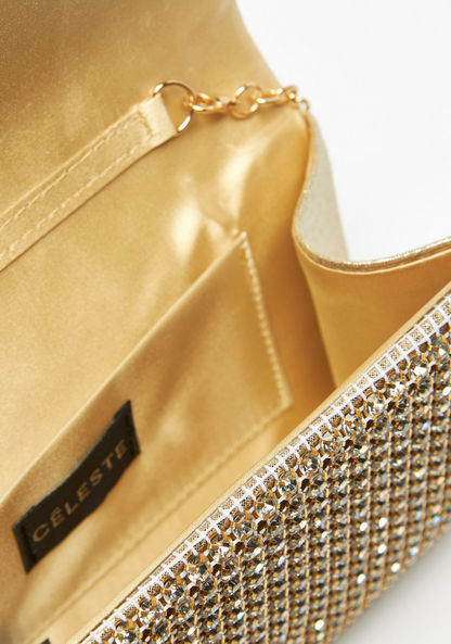 Celeste Studded Clutch with Chain Strap-Wallets & Clutches-image-5