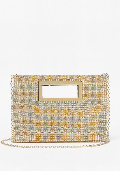 Celeste Studded Clutch with Chain Strap-Wallets & Clutches-image-0