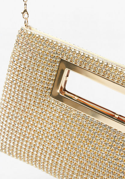 Celeste Studded Clutch with Chain Strap-Wallets & Clutches-image-3