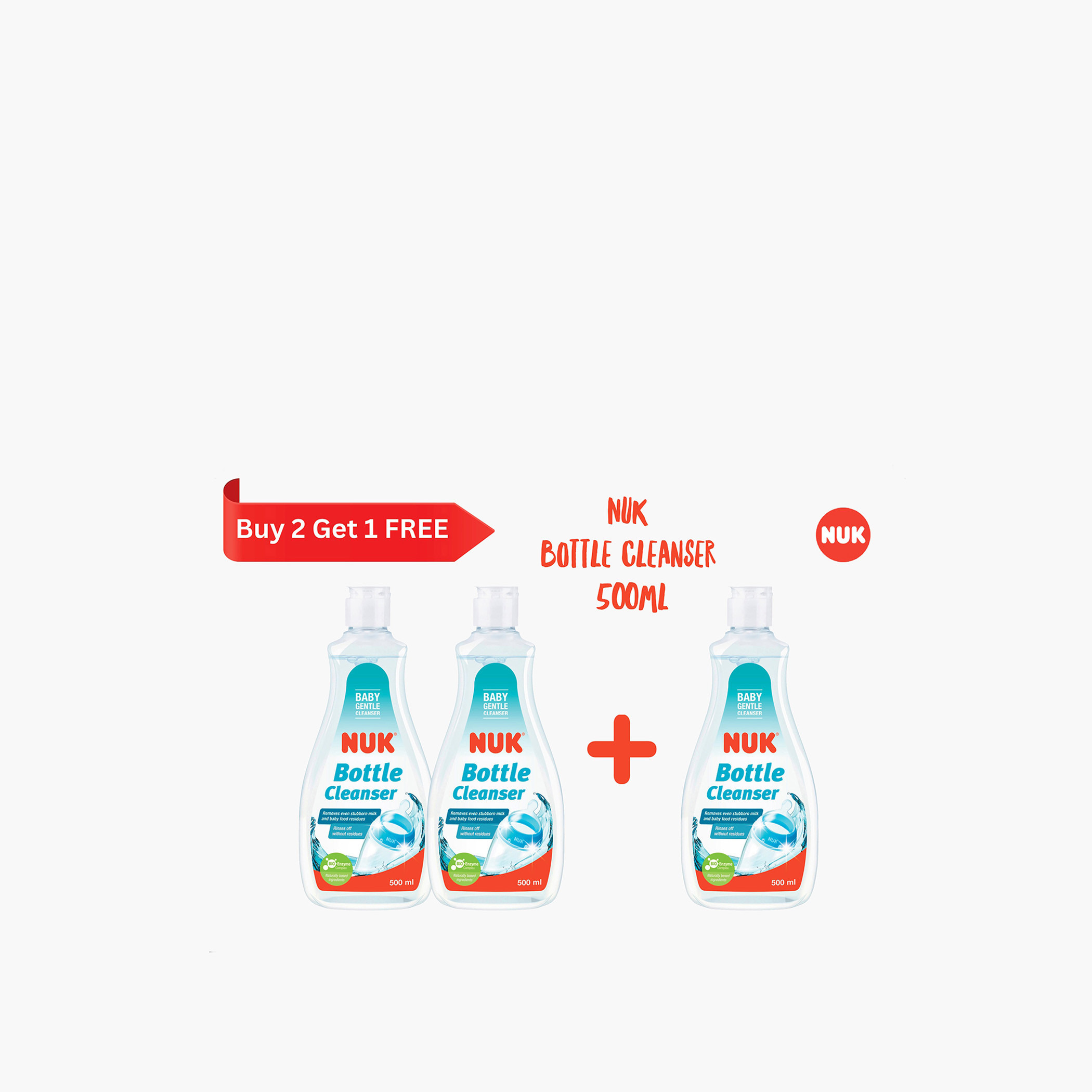 NUK 500 ml Baby Bottle Cleanser - Buy 2 Get 1 Free-baby-feeding-cleaningliquids-image-1