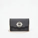 Celeste Embellished Clutch with Detachable Chain Strap and Flap Closure-Wallets & Clutches-thumbnailMobile-0