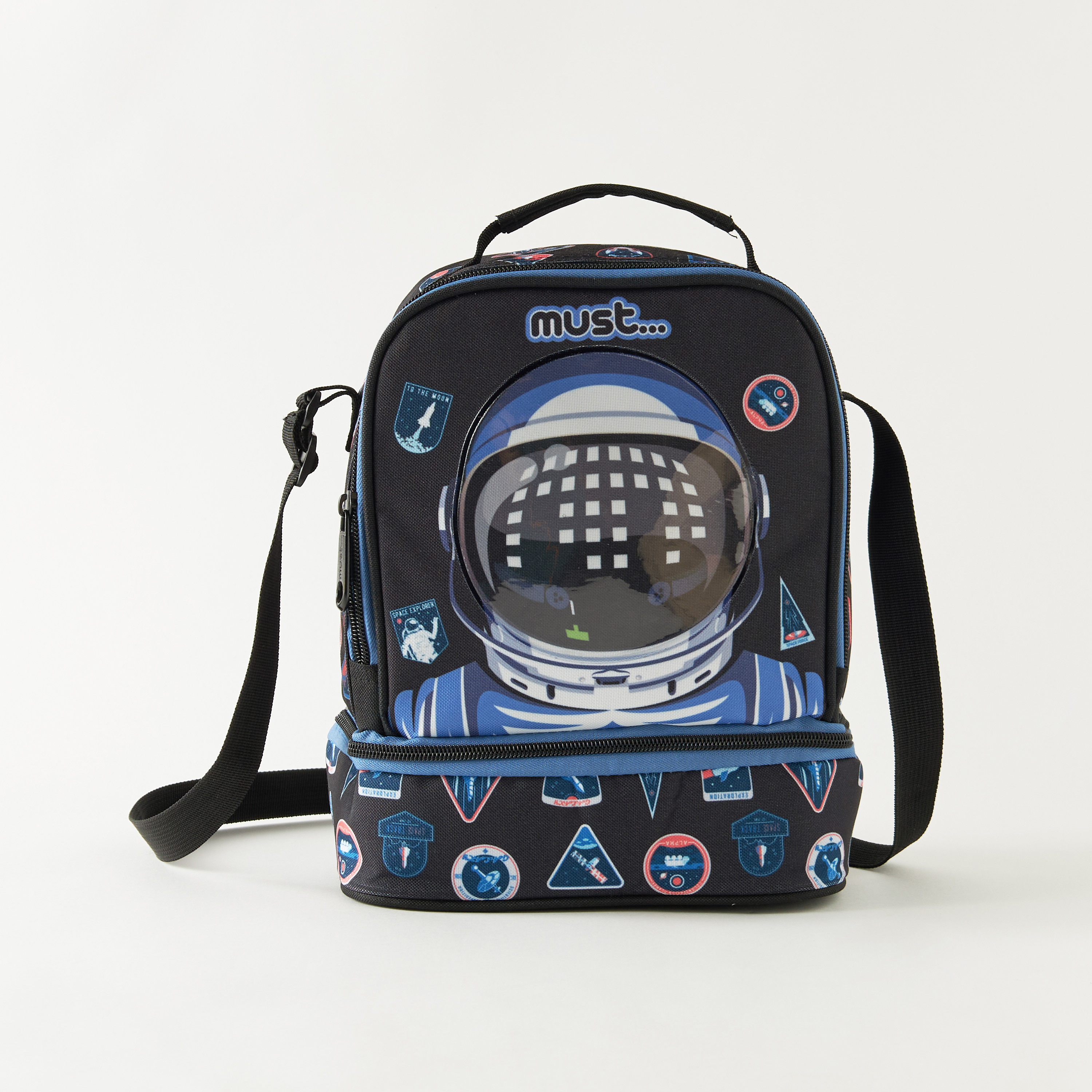 MUST Astronaut Print Lunch Bag with Adjustable Strap-school-lunchessentials-lunchbags-image-1