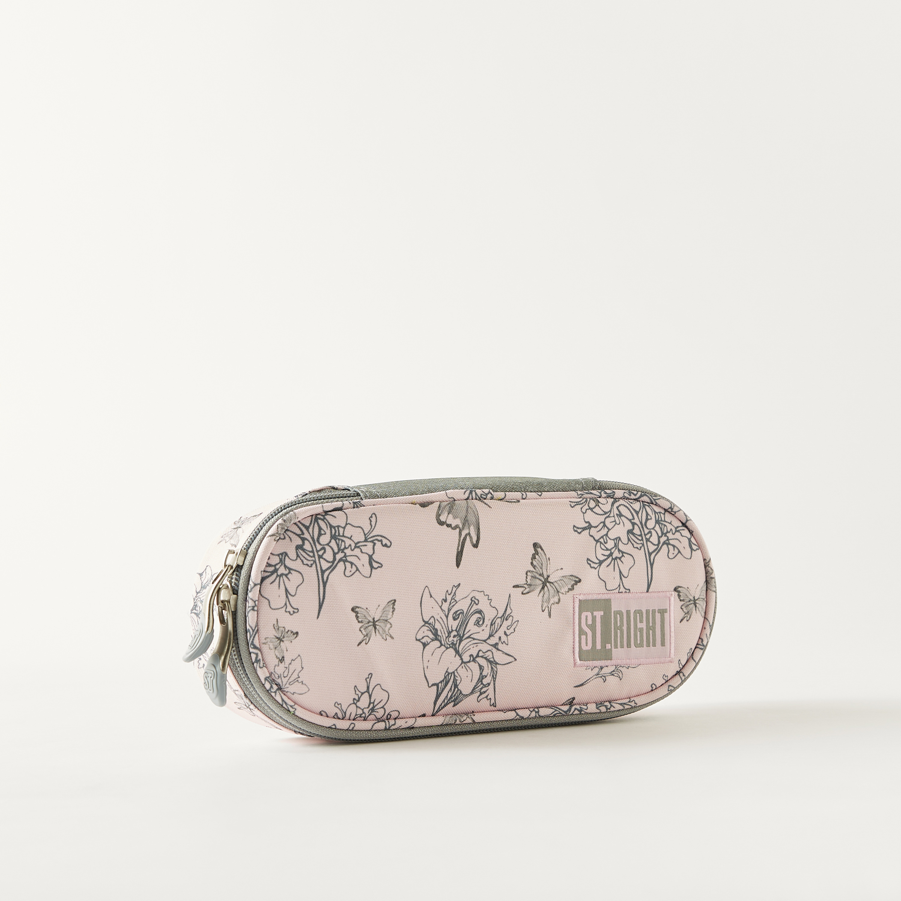 مقلمة بسحاب إغلاق وطبعات زهرية من سانت رايت-school-stationery-pencilcases-image-2